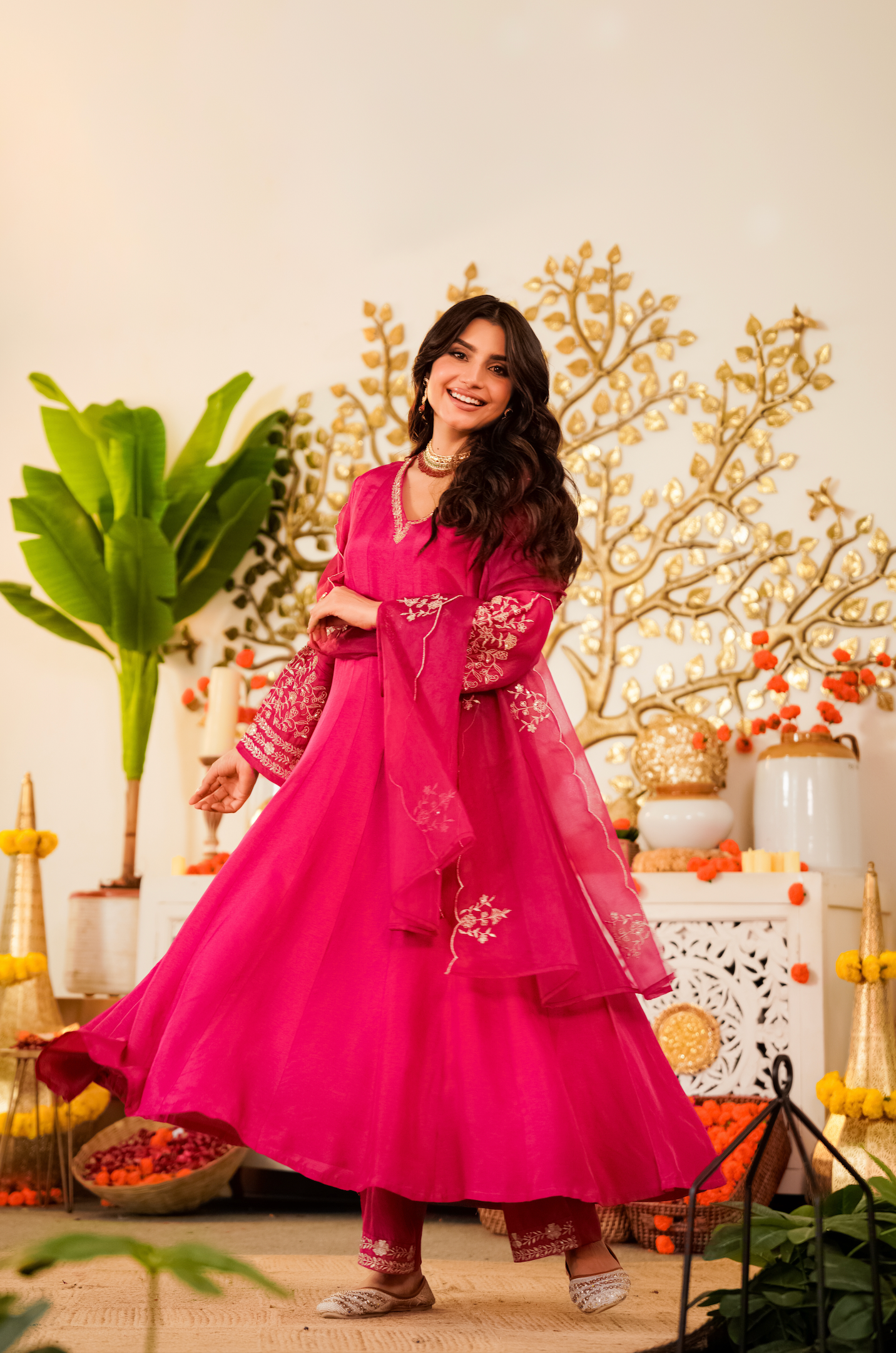 Ruby Bloom Russian Silk Suit Set