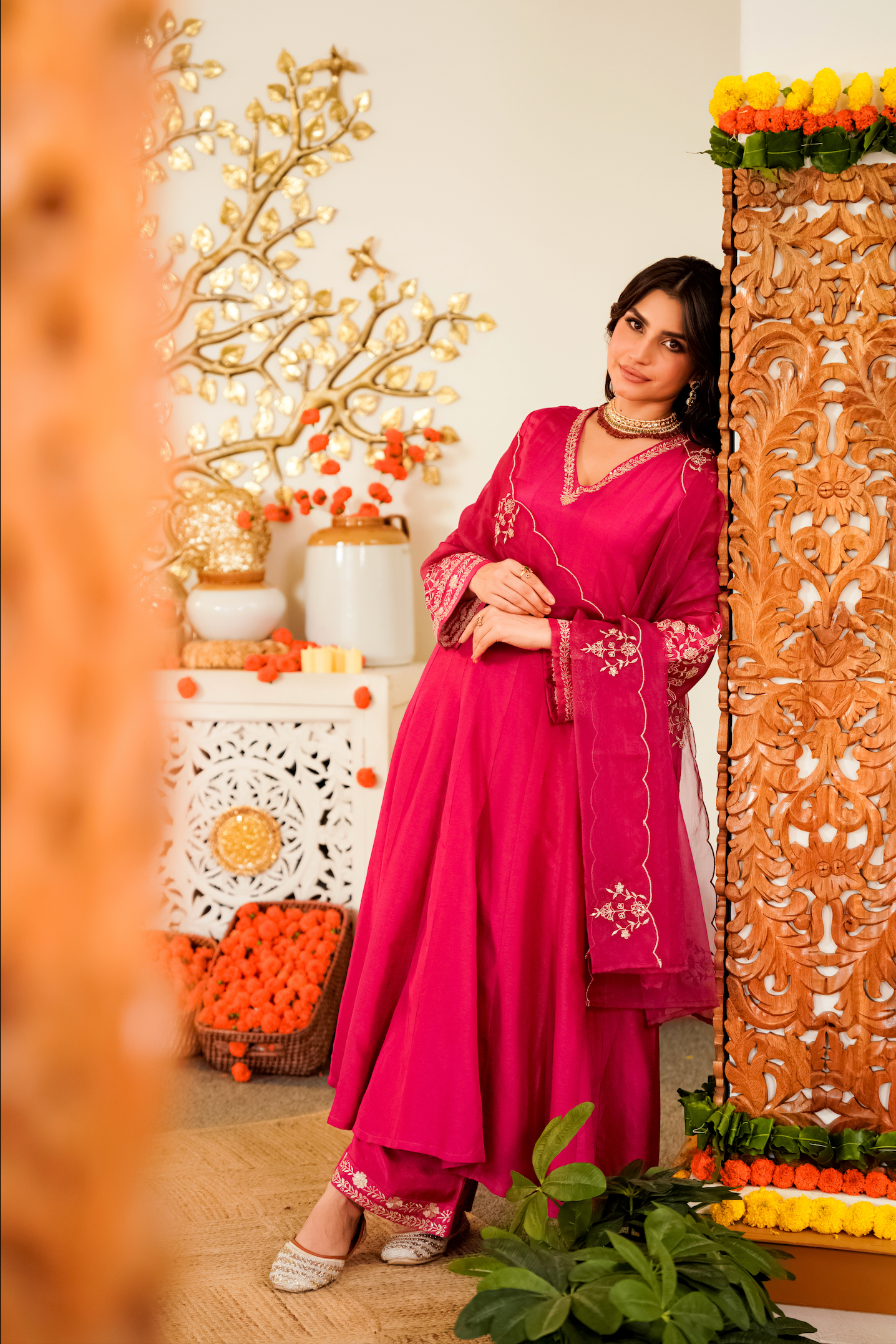 Ruby Bloom Russian Silk Suit Set
