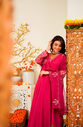 Ruby Bloom Russian Silk Suit Set
