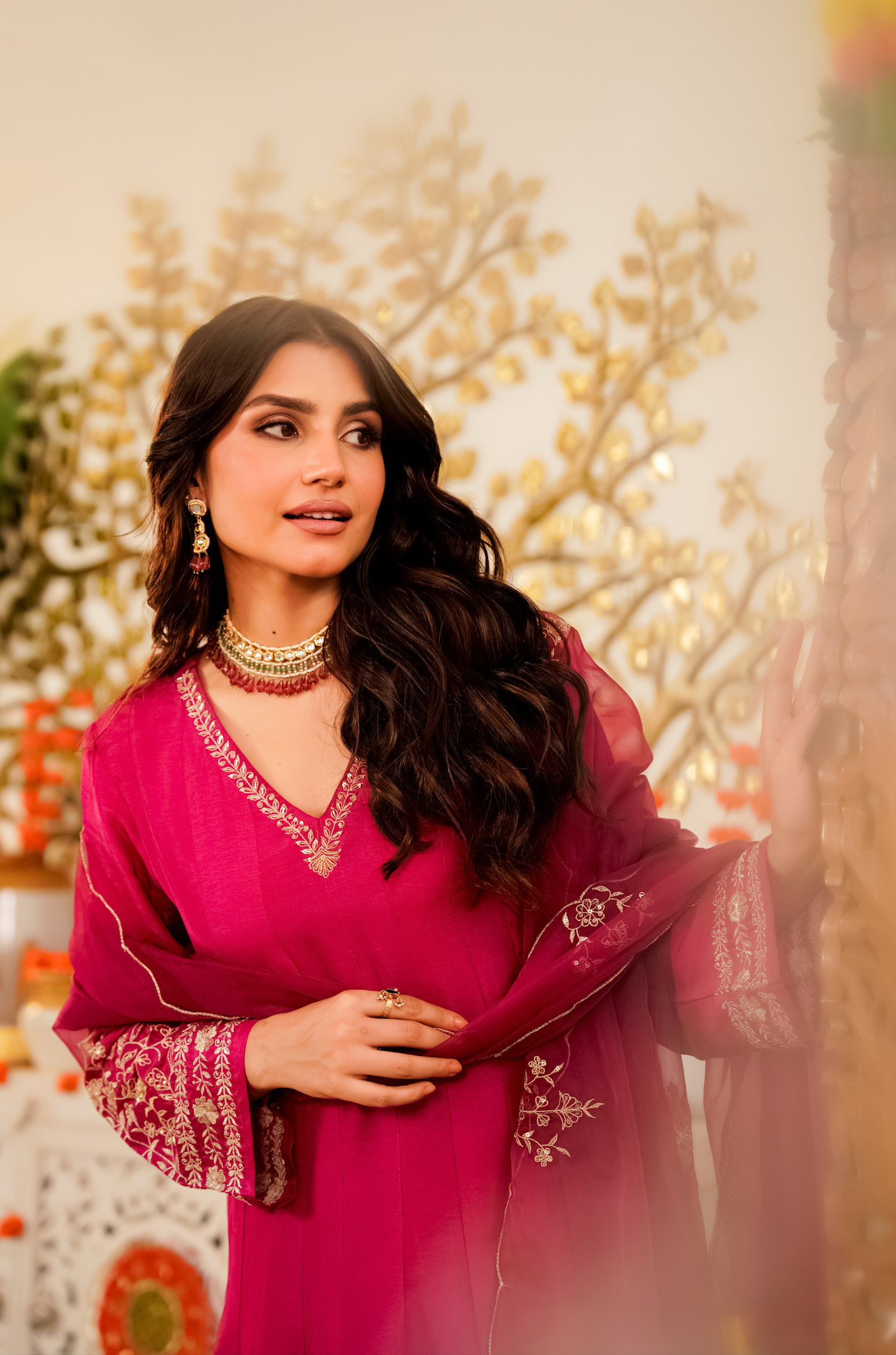 Ruby Bloom Russian Silk Suit Set