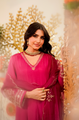 Ruby Bloom Russian Silk Suit Set