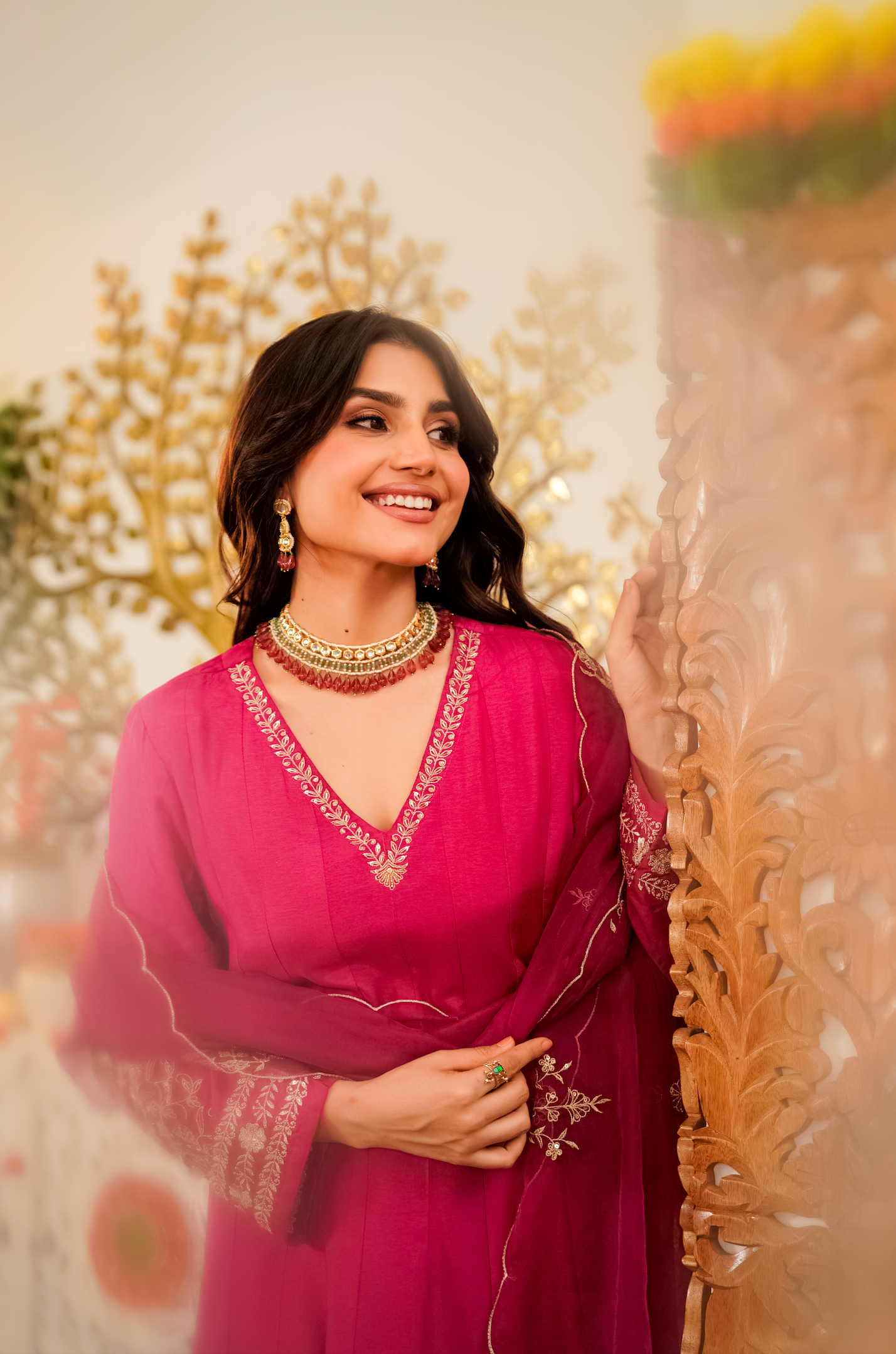 Ruby Bloom Russian Silk Suit Set