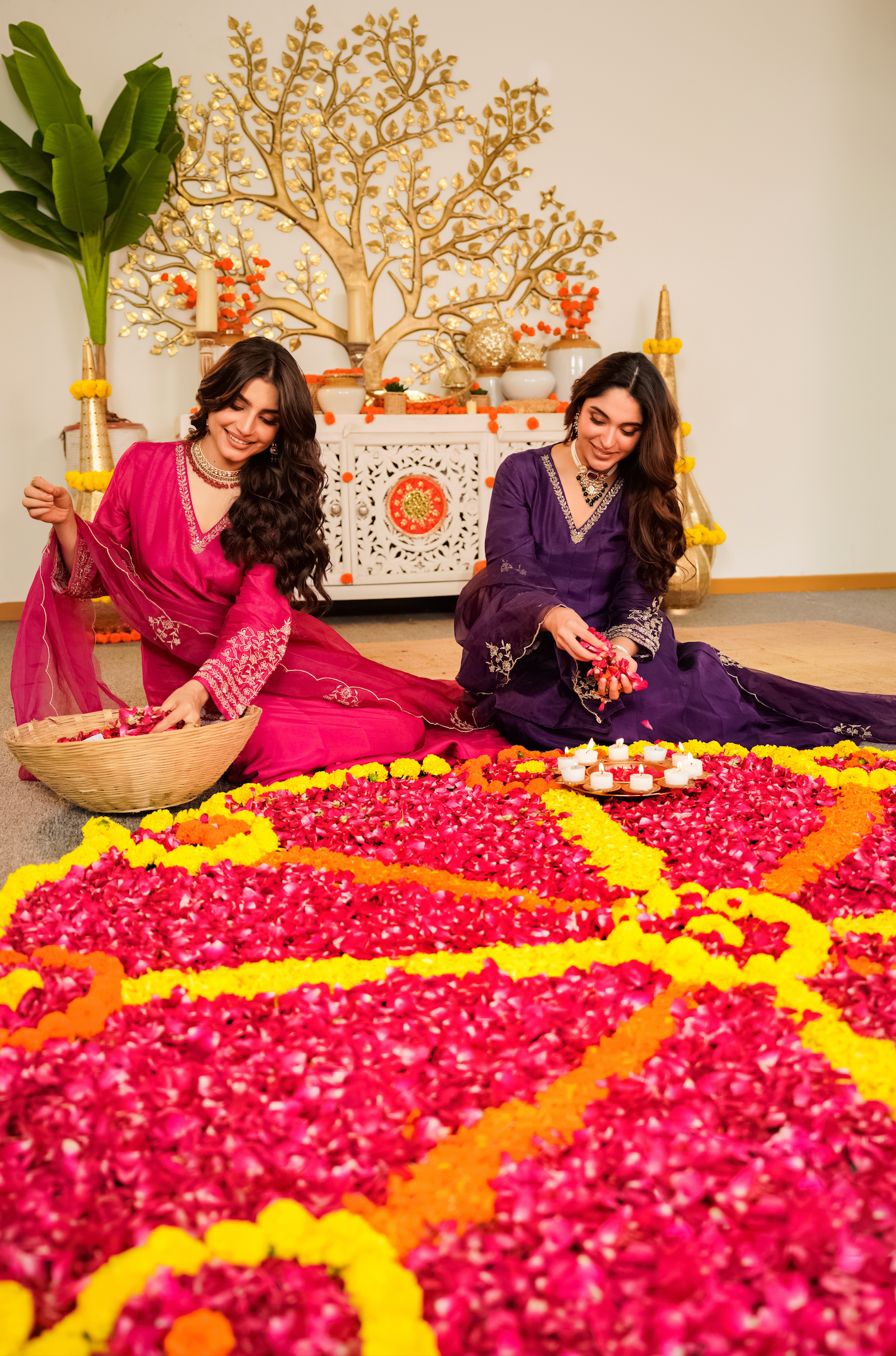 Amethyst Aura Russian Silk Suit Set