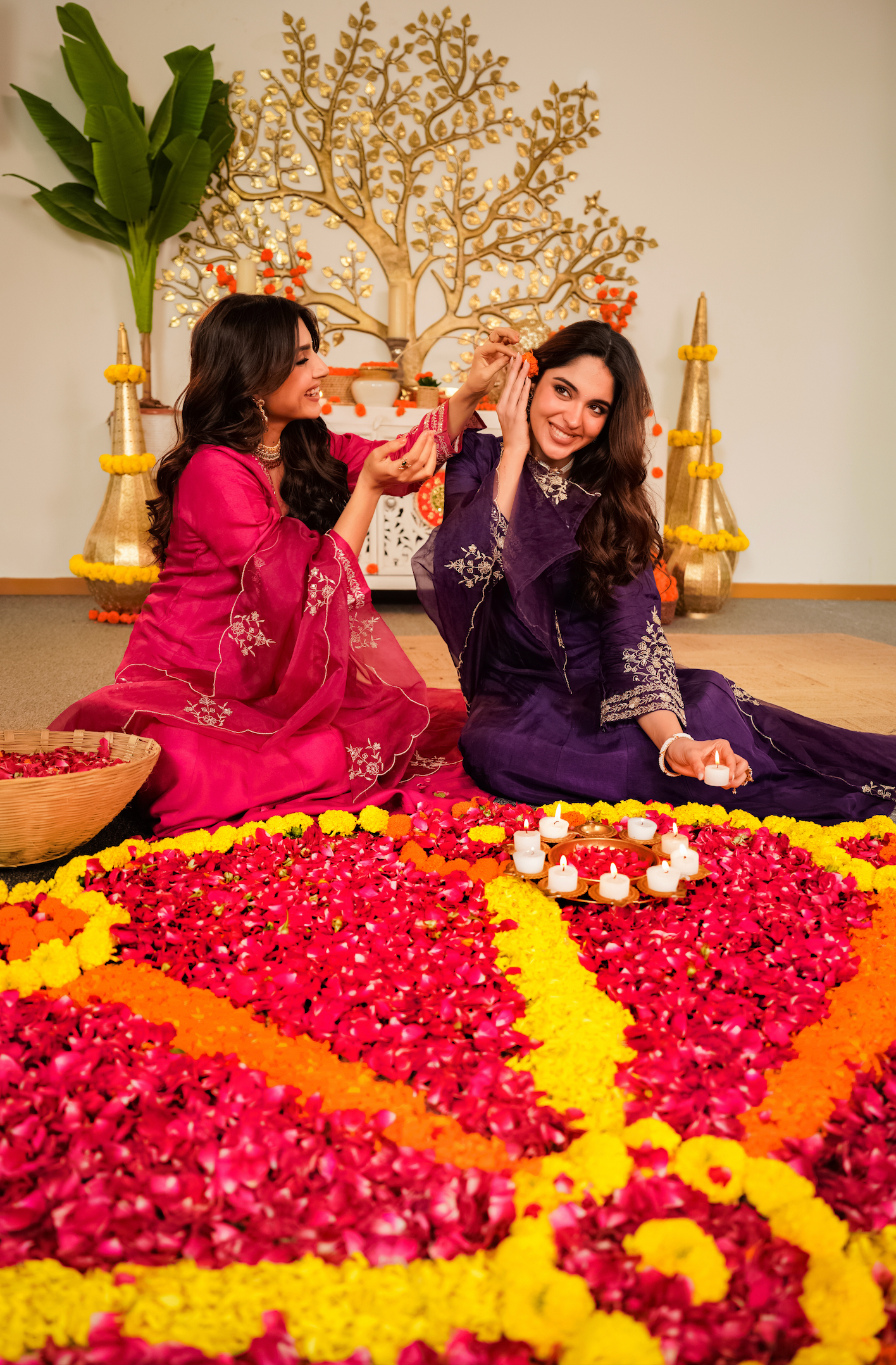 Amethyst Aura Russian Silk Suit Set