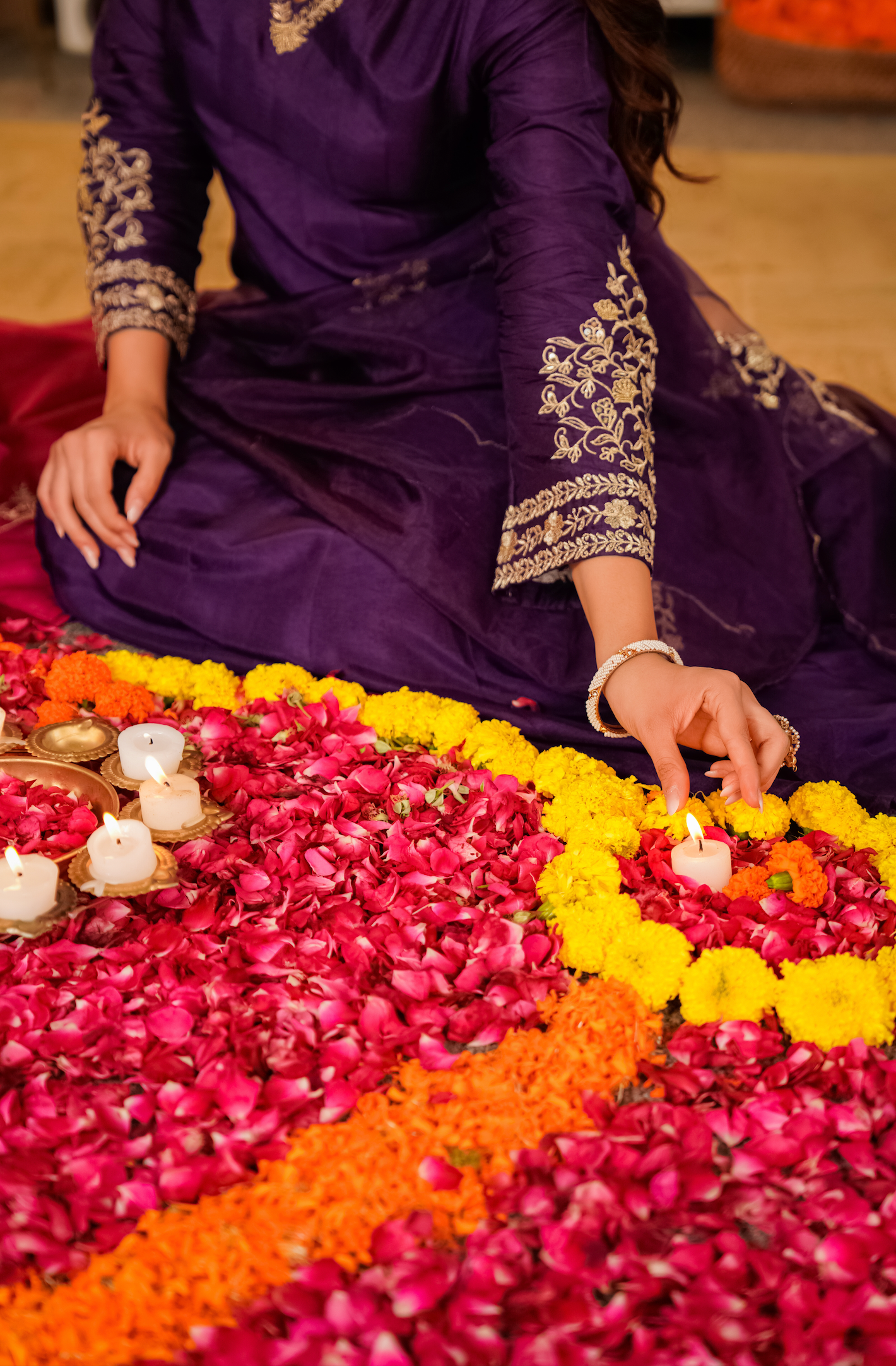 Amethyst Aura Russian Silk Suit Set