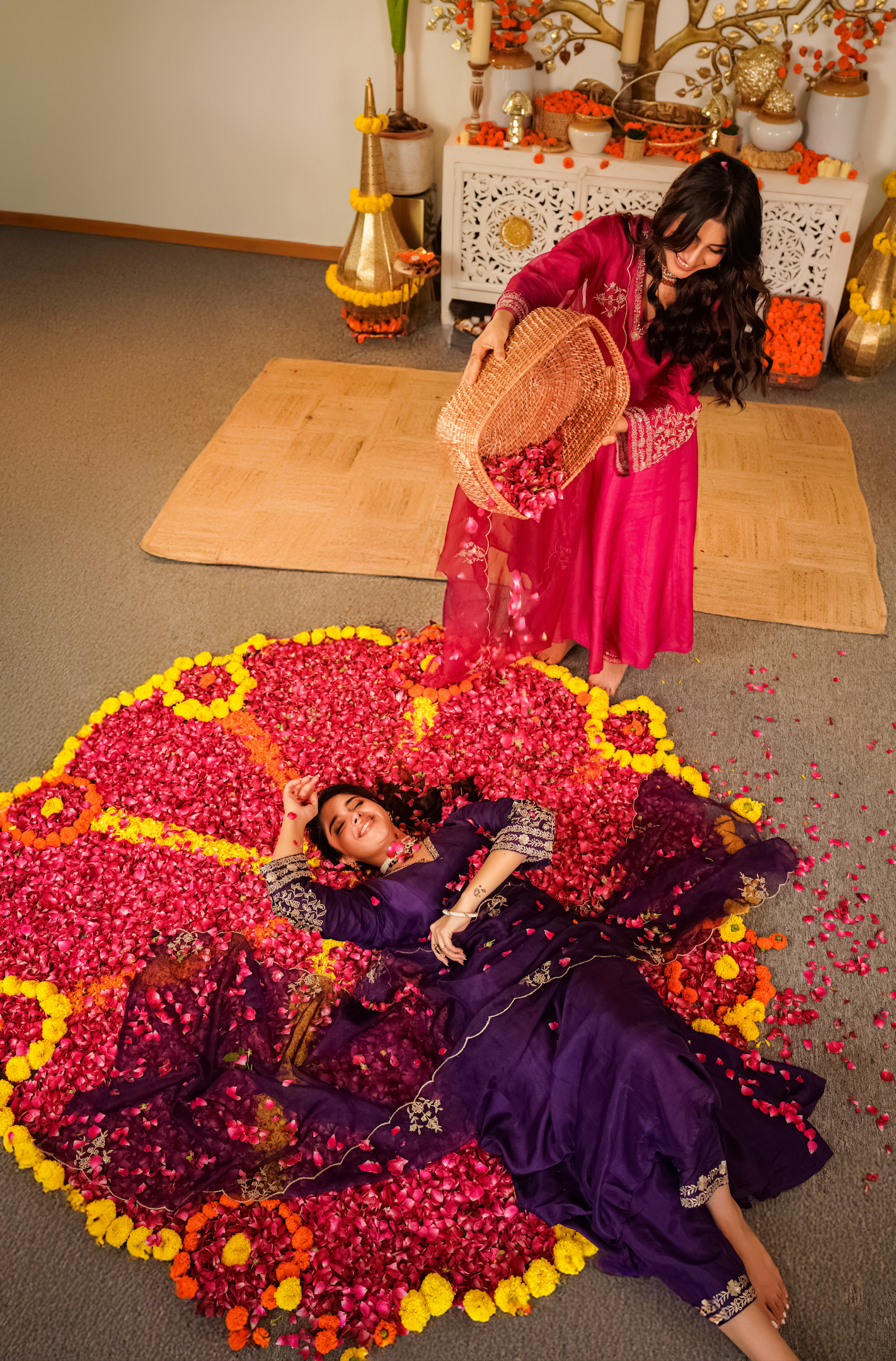 Amethyst Aura Russian Silk Suit Set