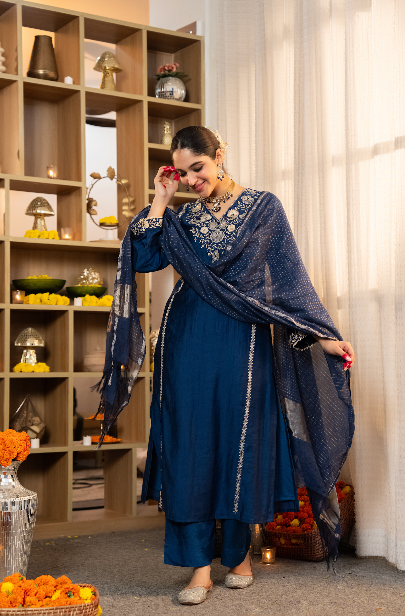 Midnight Bloom Suit Set