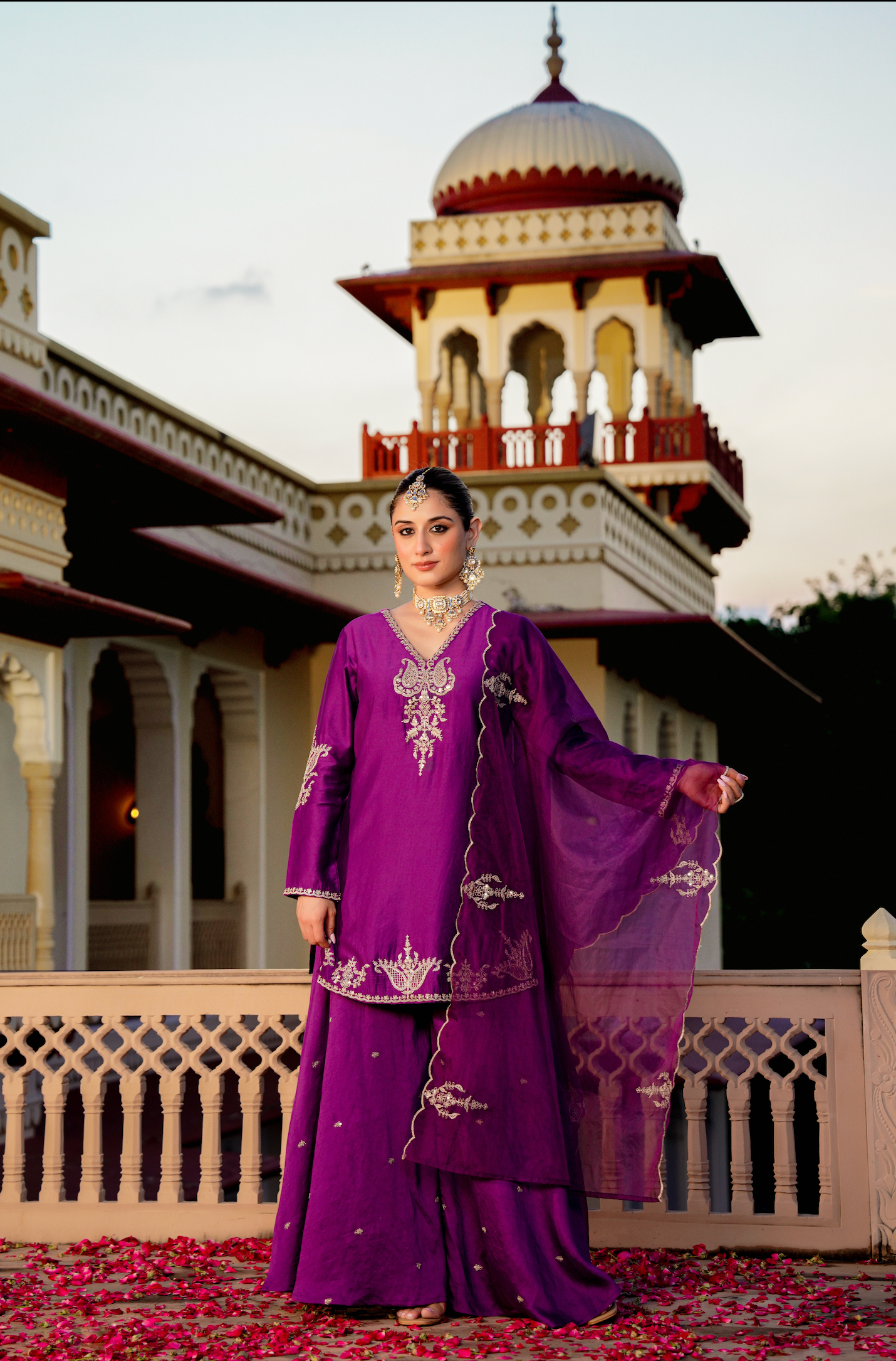 Royal Jamuni Satoori Silk Garara Suit Set
