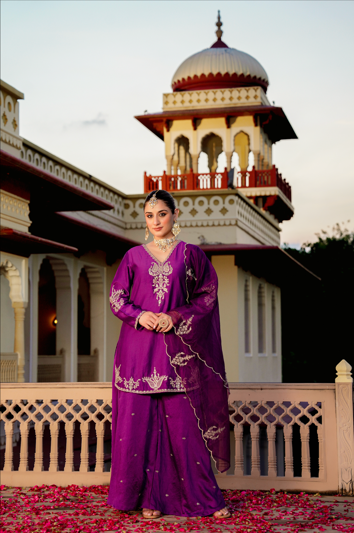 Royal Jamuni Satoori Silk Garara Suit Set