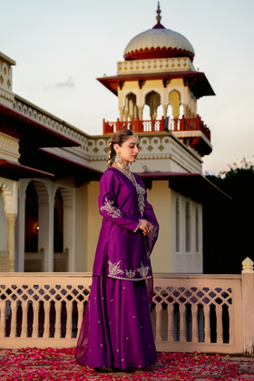 Royal Jamuni Satoori Silk Garara Suit Set