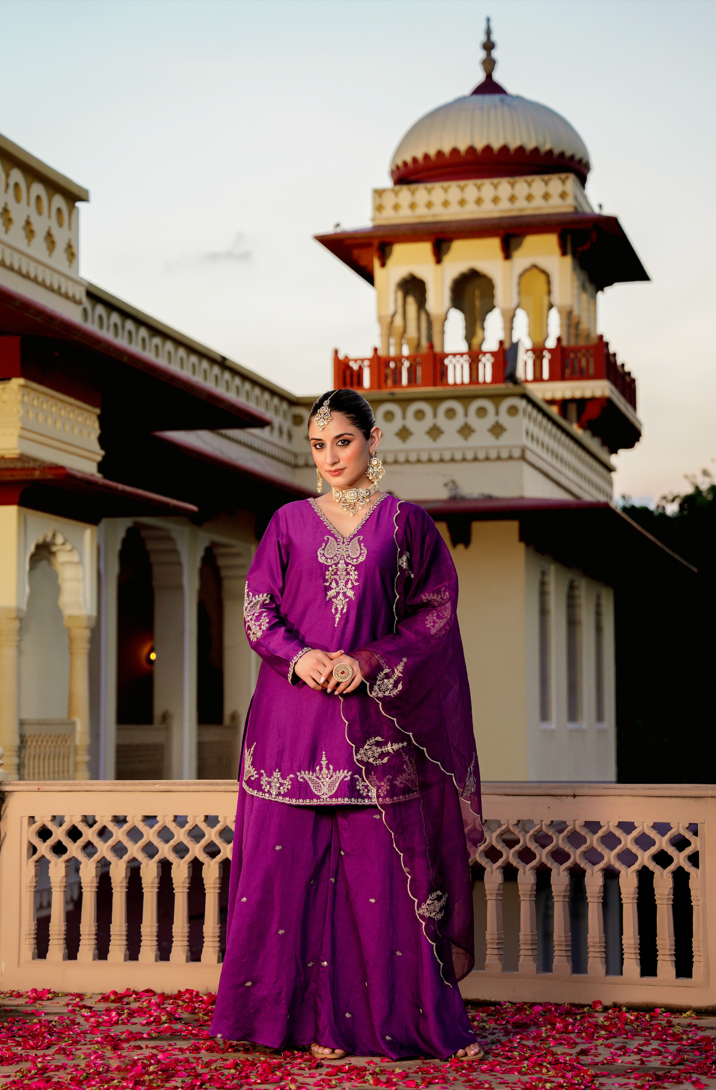 Royal Jamuni Satoori Silk Garara Suit Set