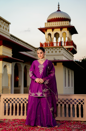 Royal Jamuni Satoori Silk Garara Suit Set