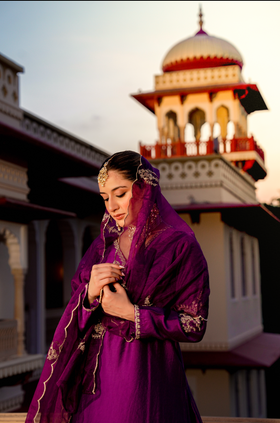 Royal Jamuni Satoori Silk Garara Suit Set