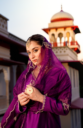 Royal Jamuni Satoori Silk Garara Suit Set