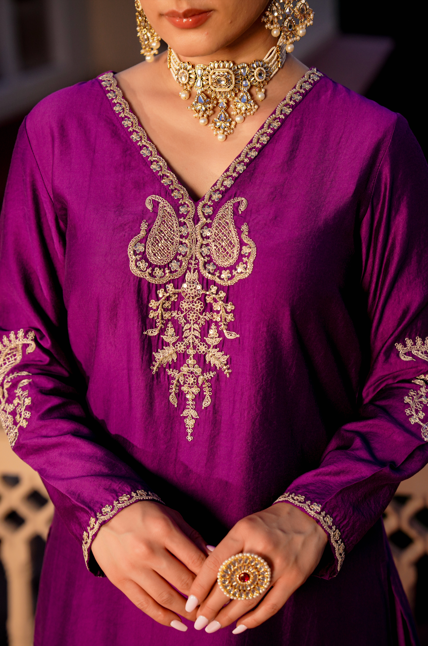 Royal Jamuni Satoori Silk Garara Suit Set