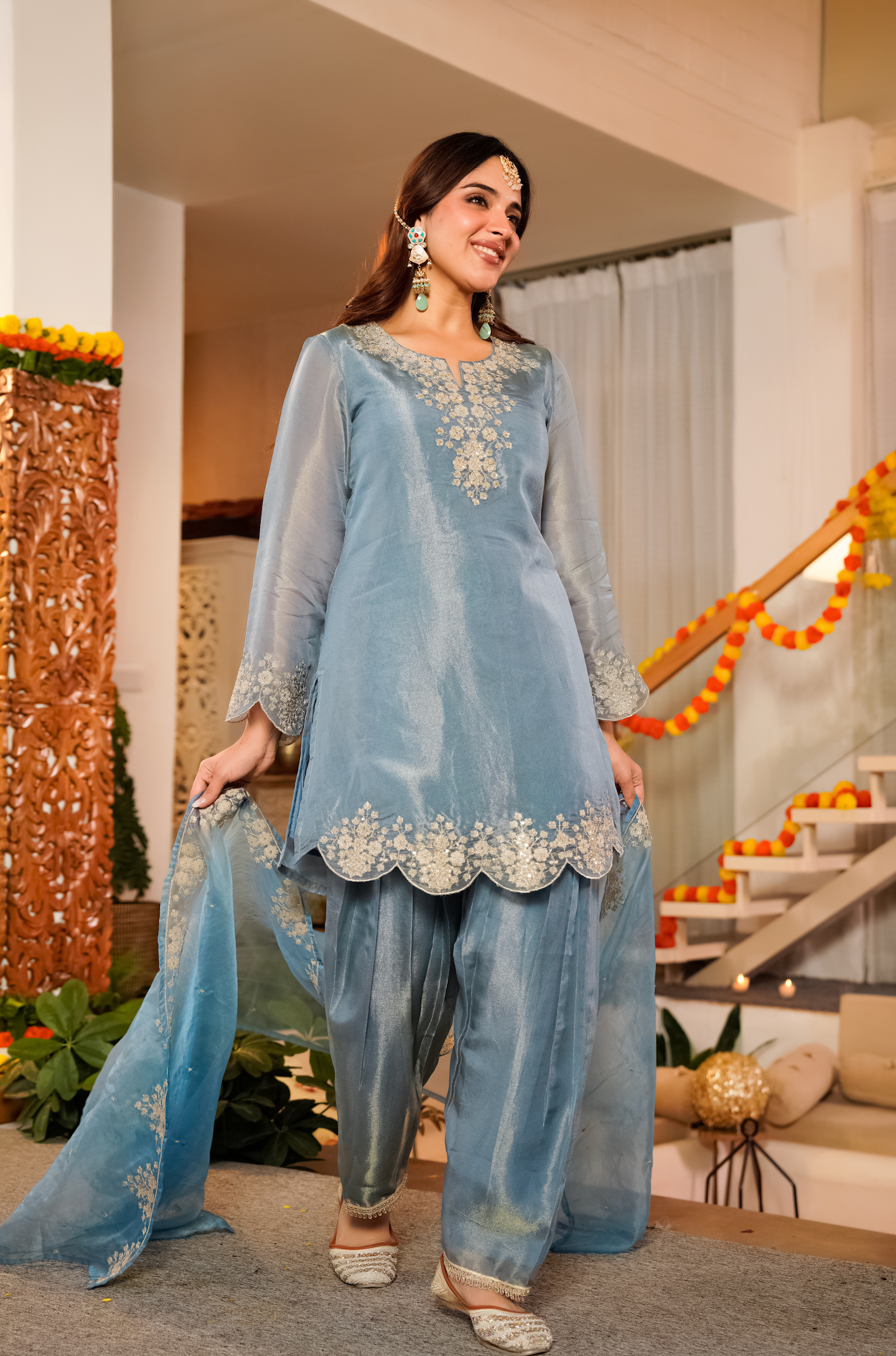 Serene Mist Tissue Suit Set