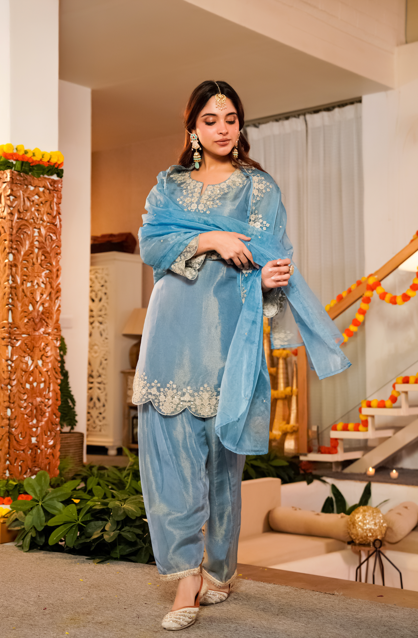 Serene Mist Tissue Suit Set