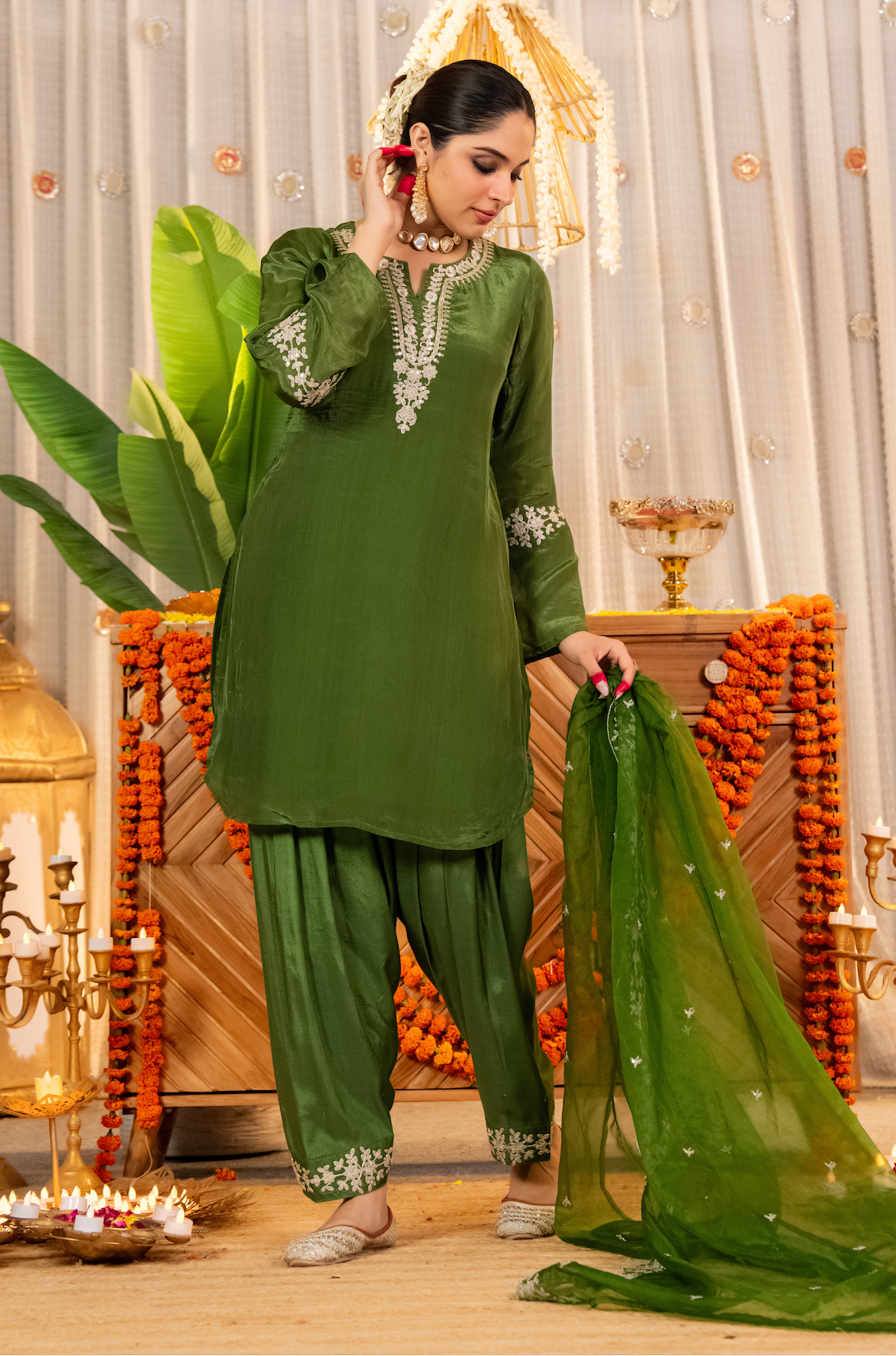 Emerald Bloom Kurta Set