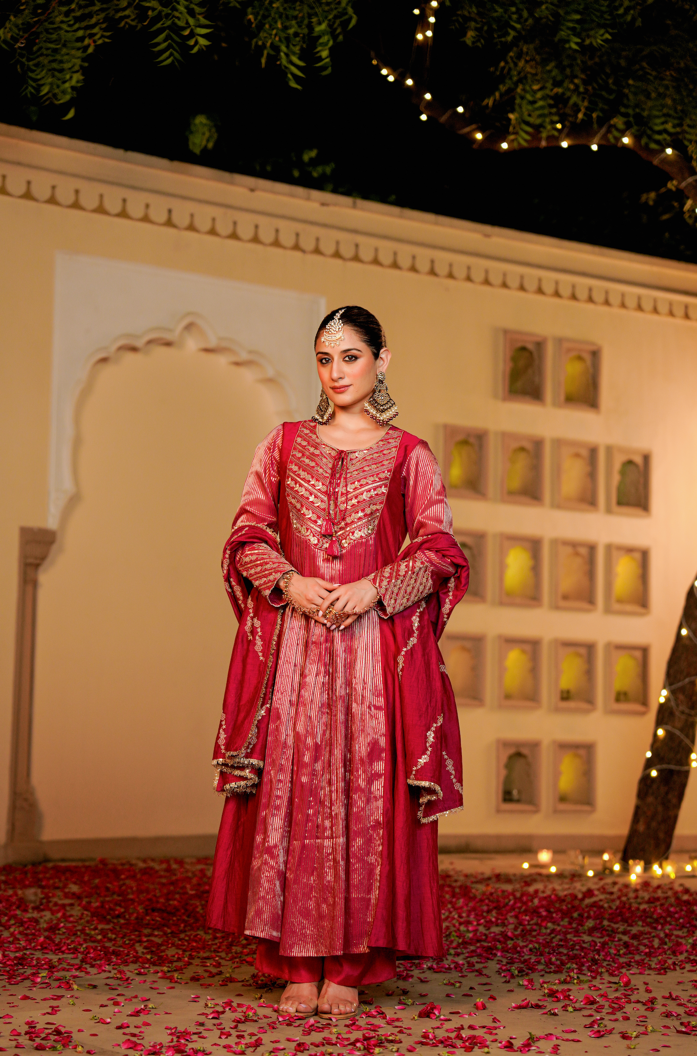 Blush Royale Flared Chanderi Suit Set