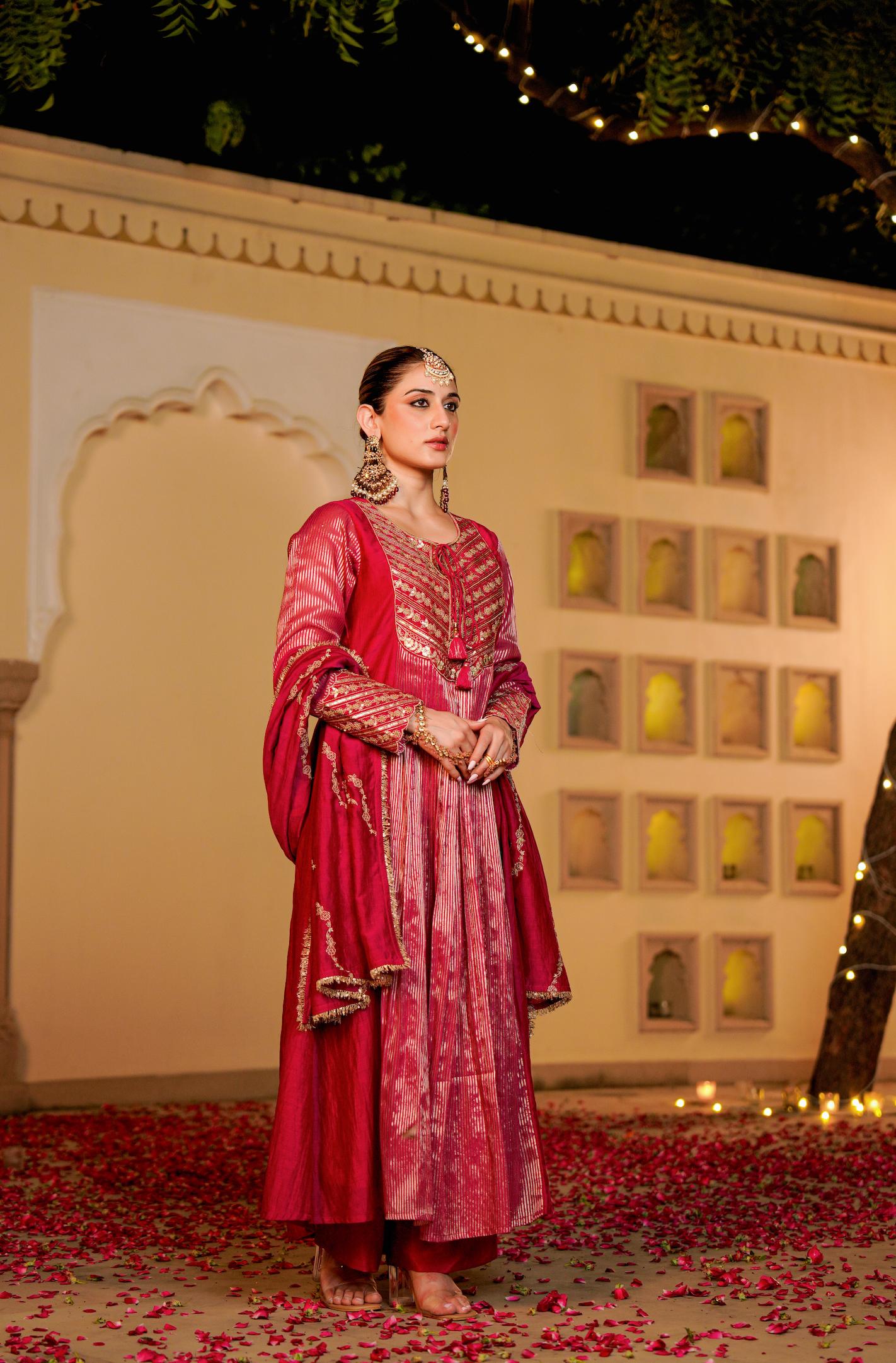 Blush Royale Flared Chanderi Suit Set