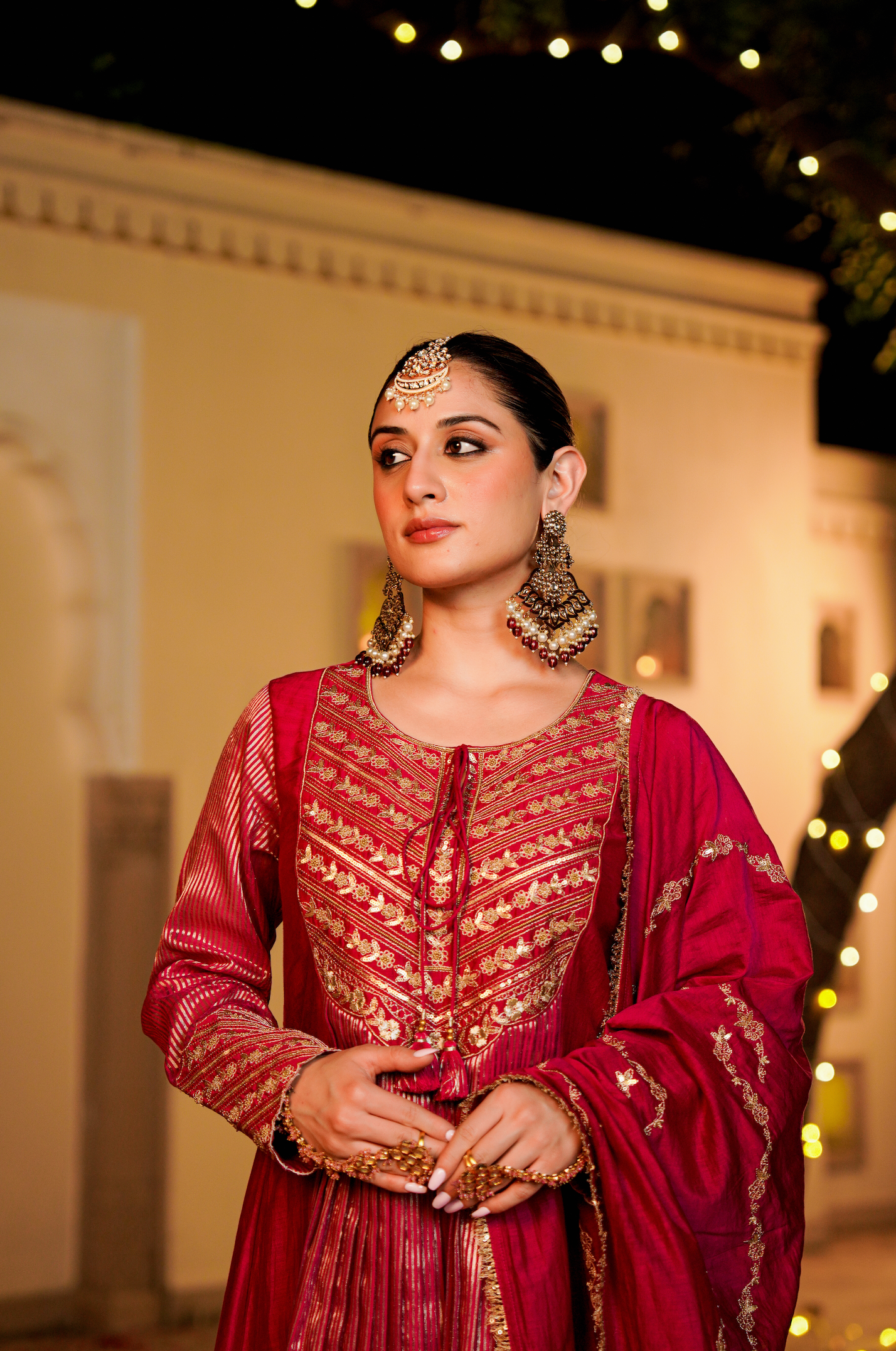 Blush Royale Flared Chanderi Suit Set