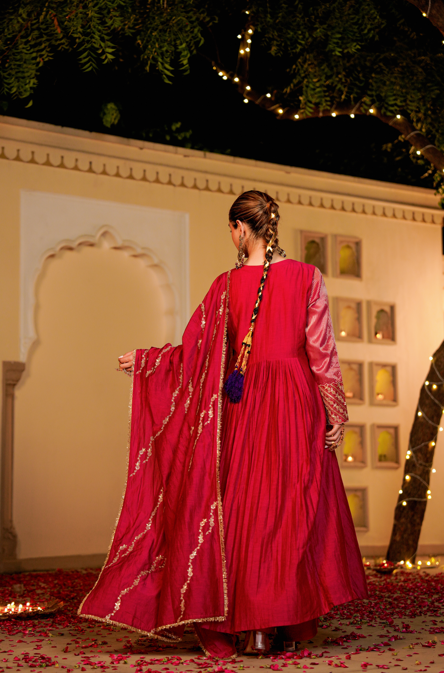 Blush Royale Flared Chanderi Suit Set