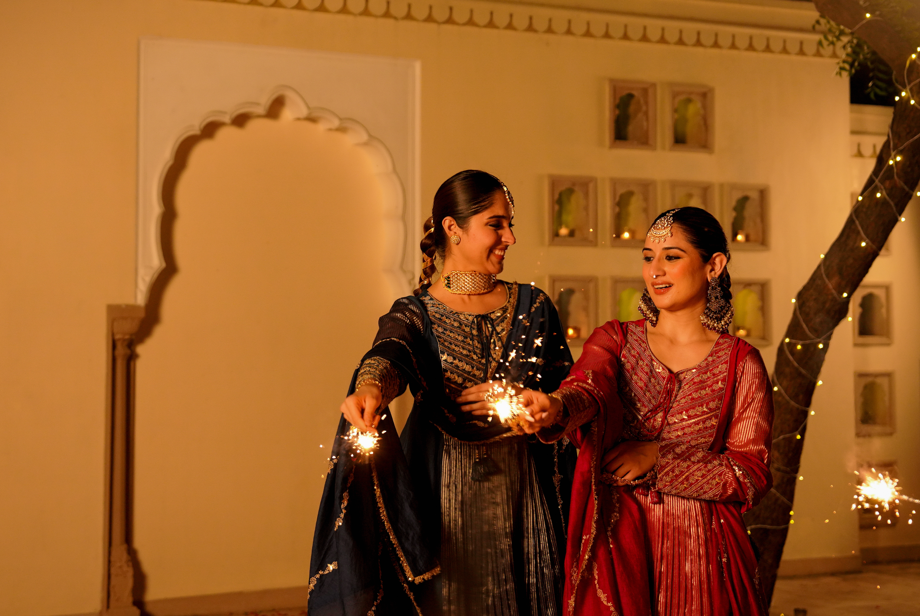 Blush Royale Flared Chanderi Suit Set