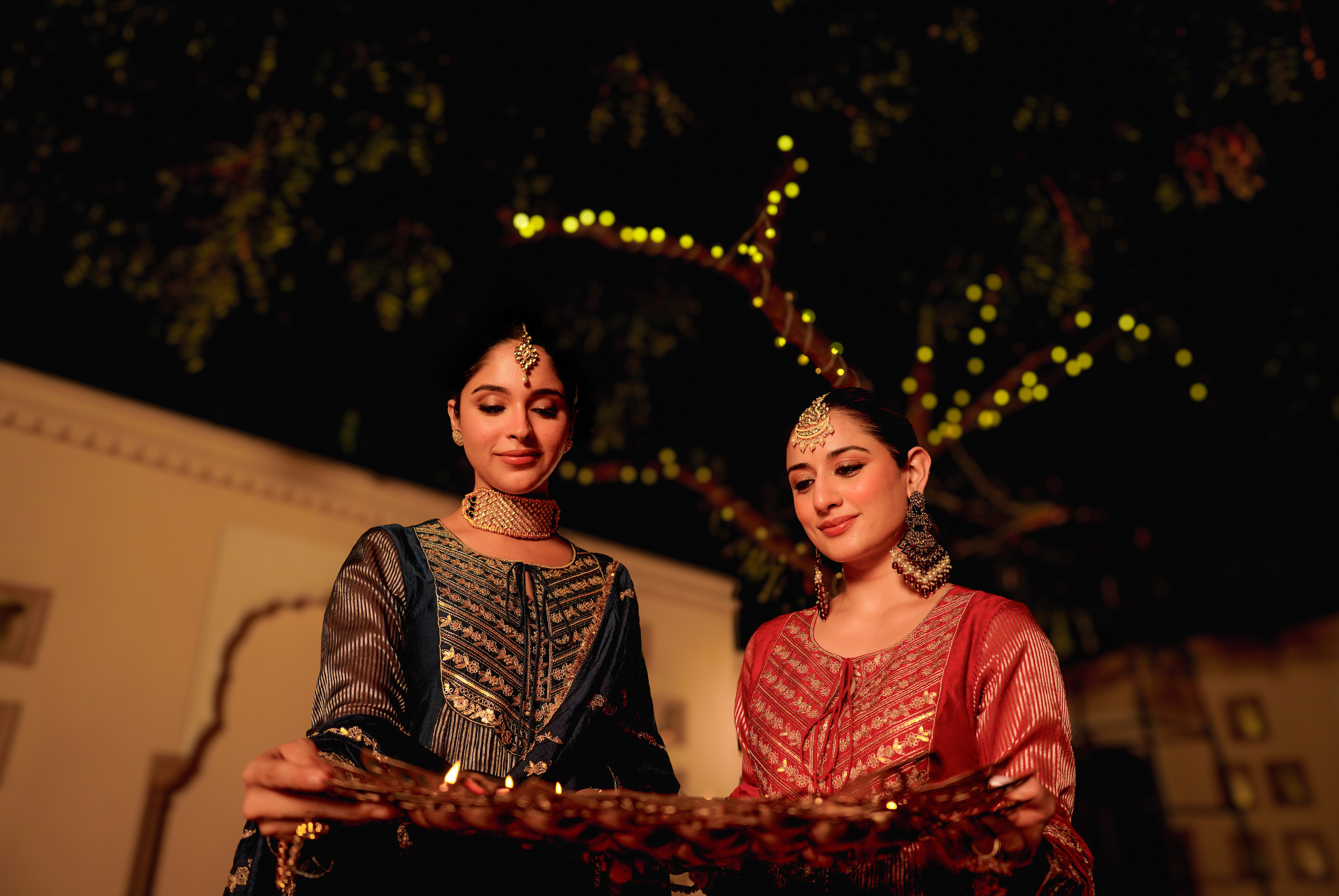 Blush Royale Flared Chanderi Suit Set