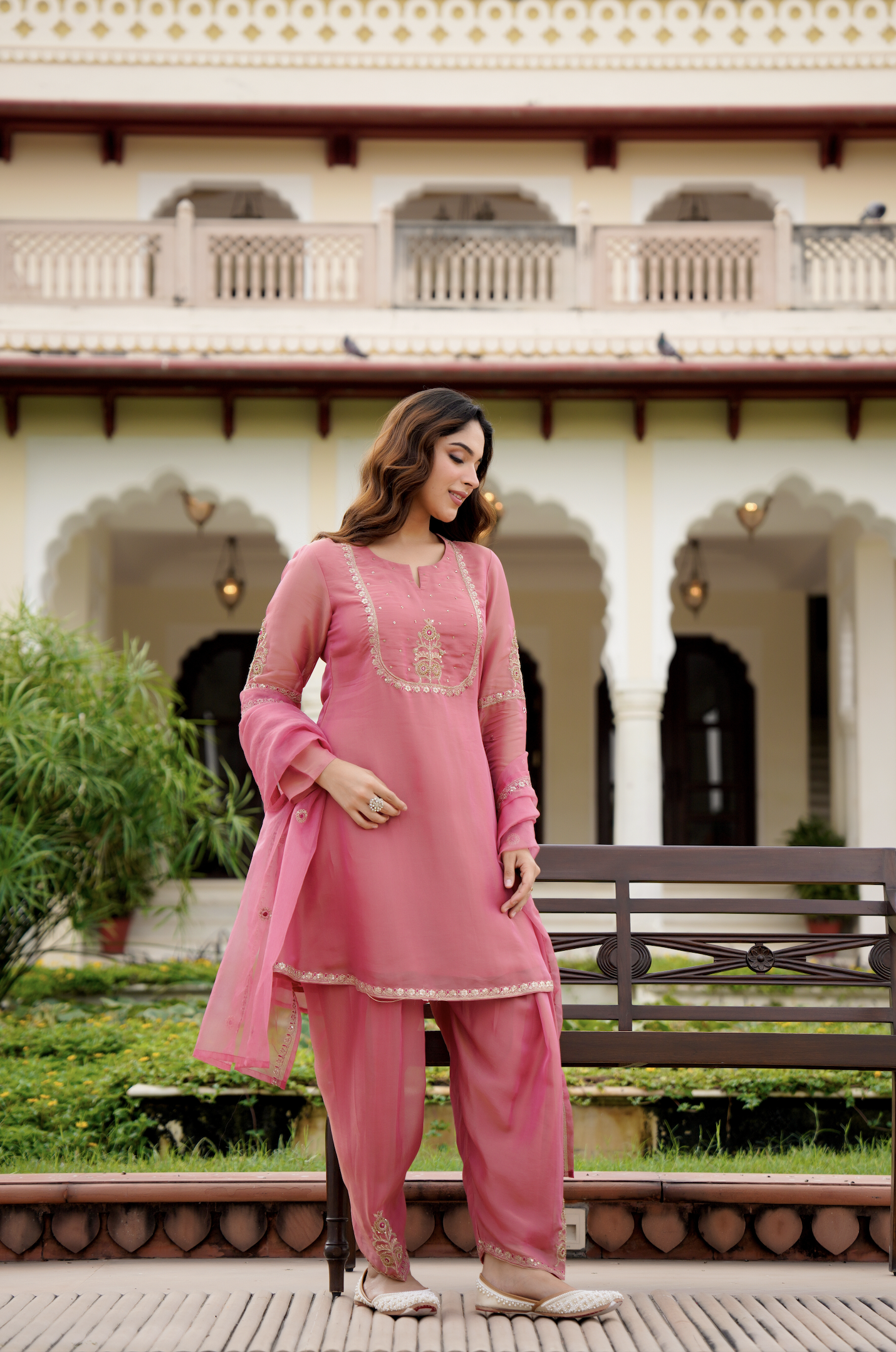 Rose Blush Swiss Tissue Suit Set