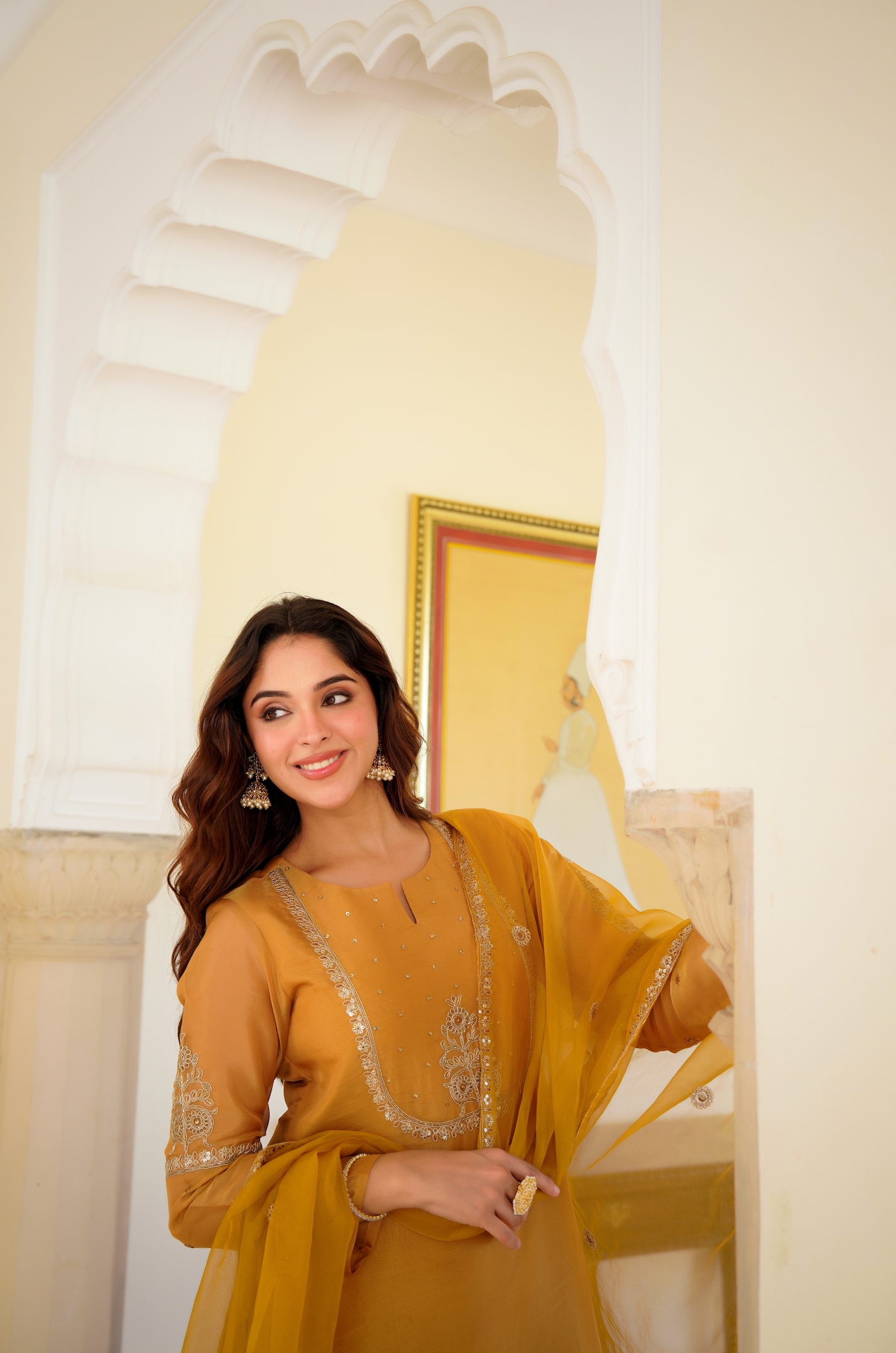 Golden Dusk Swiss Tissue Suit Set