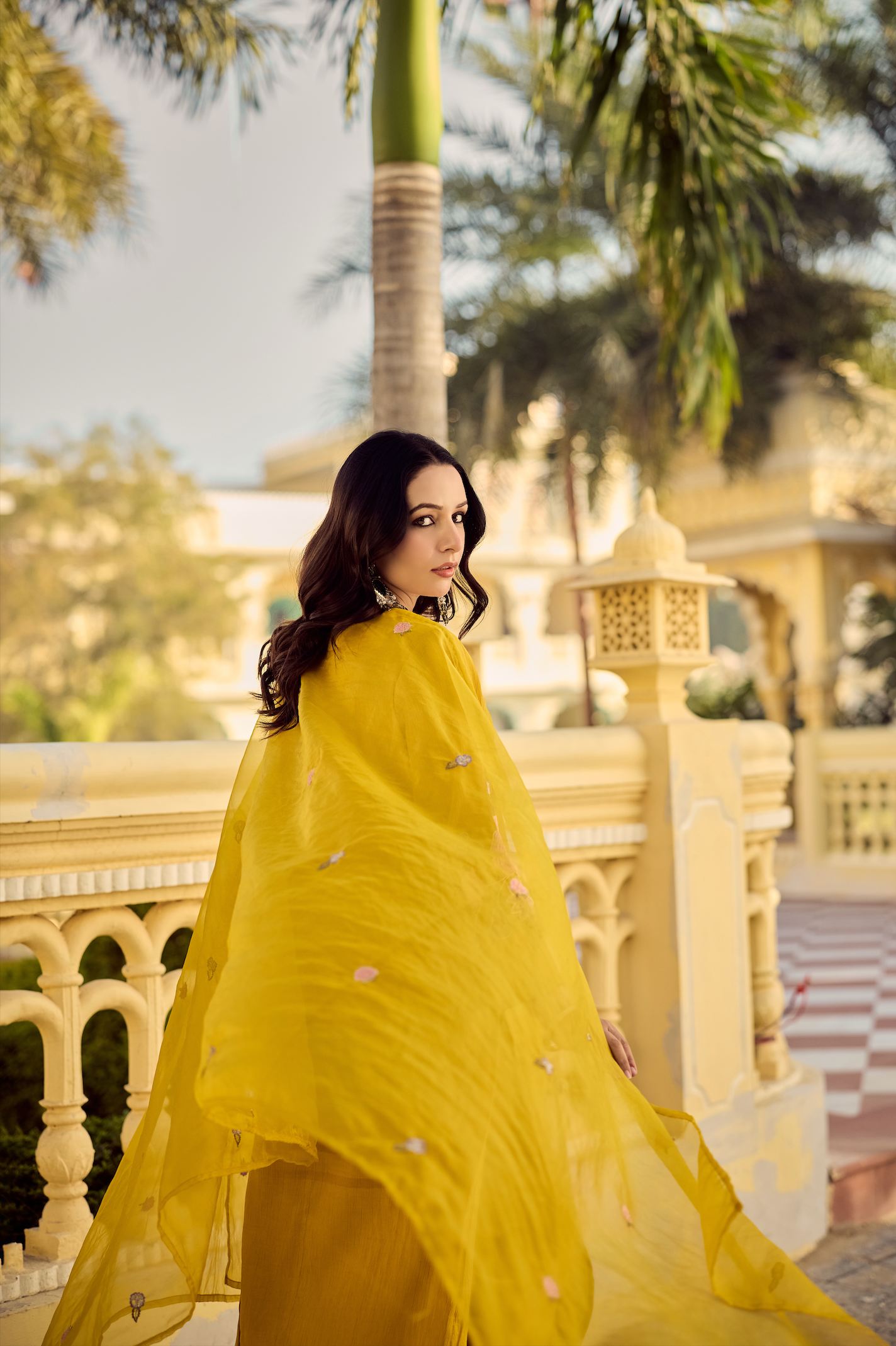 Noor Mustard Embellished Suit Set