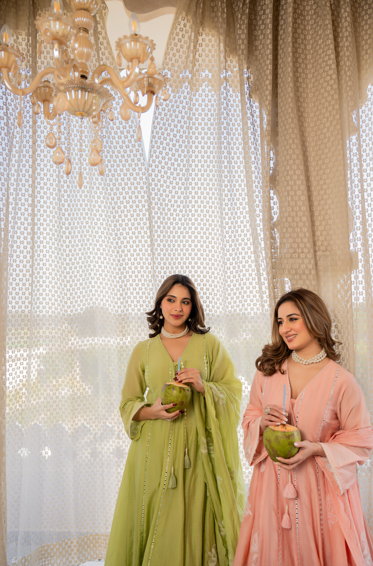 Blush Petal Chanderi Suit Set