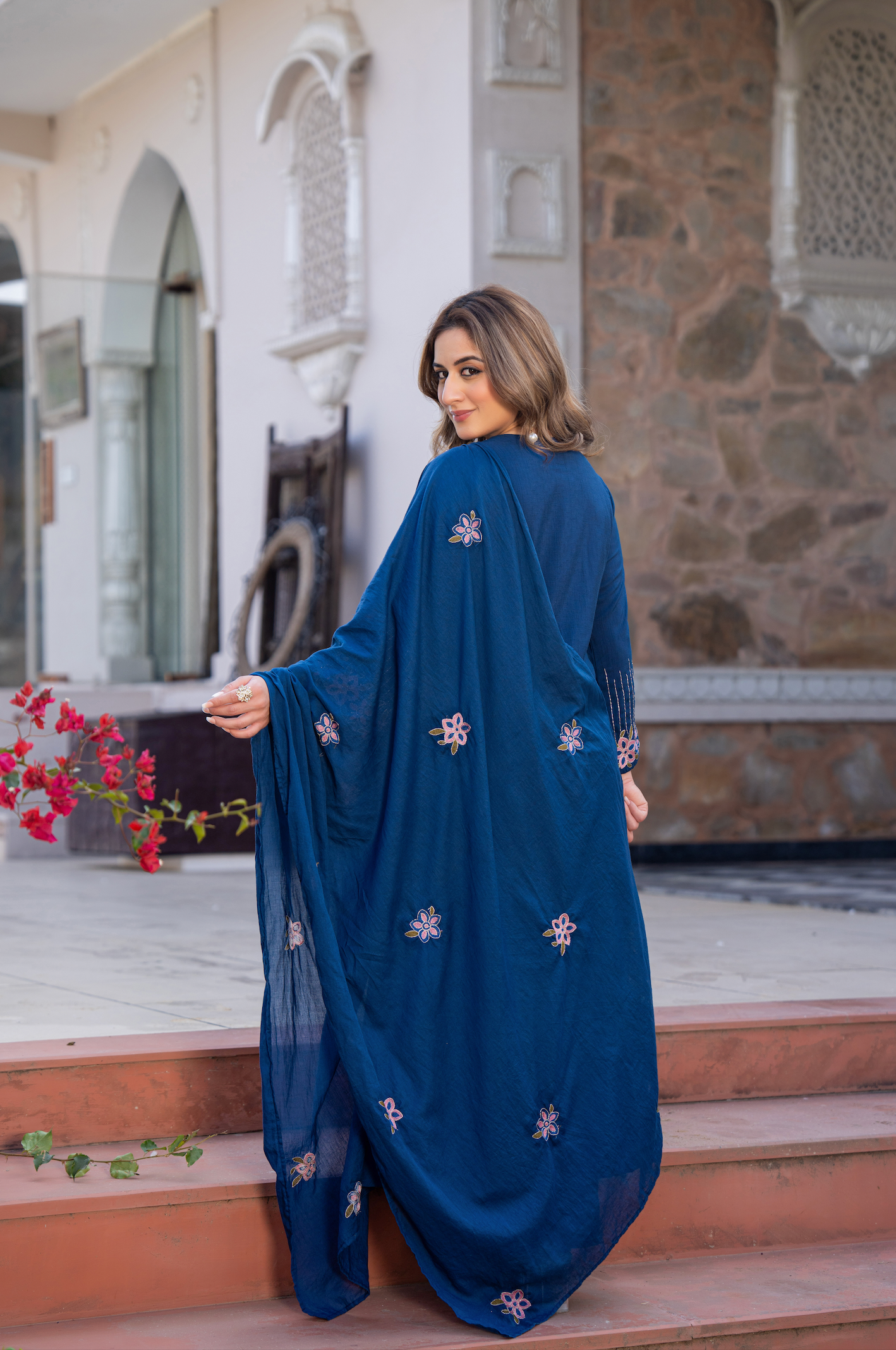 Ocean Bloom A-line Suit Set