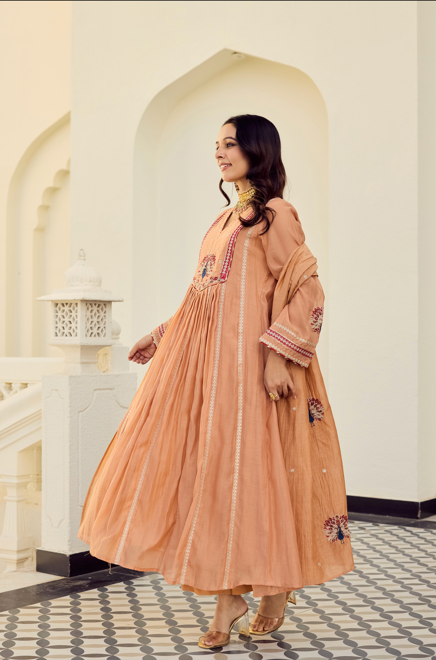 Rust Royale Embroidered Suit Set