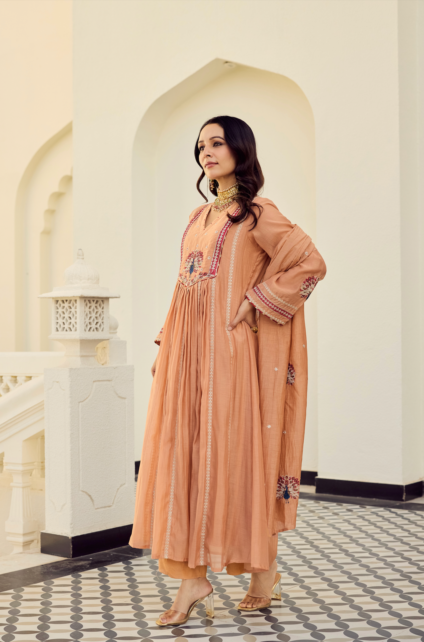 Rust Royale Embroidered Suit Set