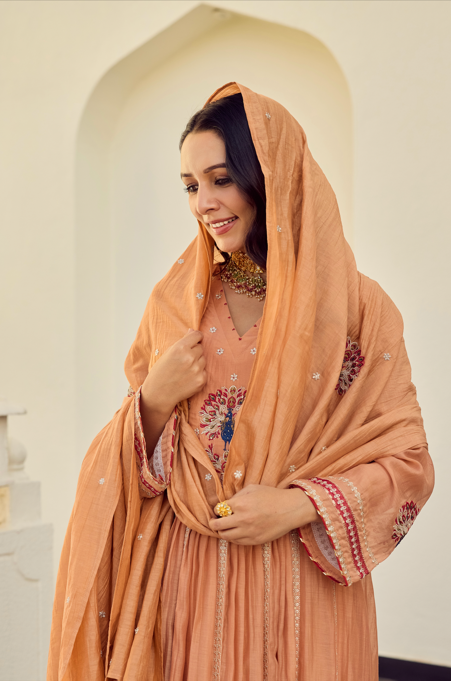 Rust Royale Embroidered Suit Set