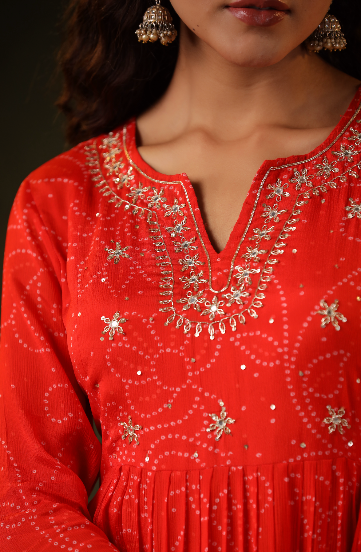 Squash Orange Flared Suit Set