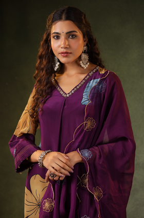 Deep Plum Purple Suit Set