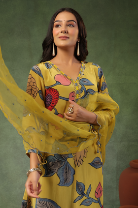 Yellow Shades Of Blue Suit Set