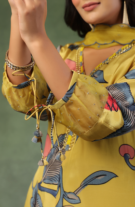Yellow Shades Of Blue Suit Set