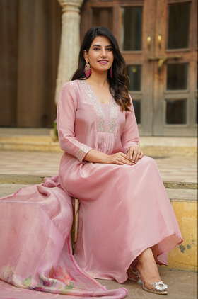Light Blush Shimmer Suit Set