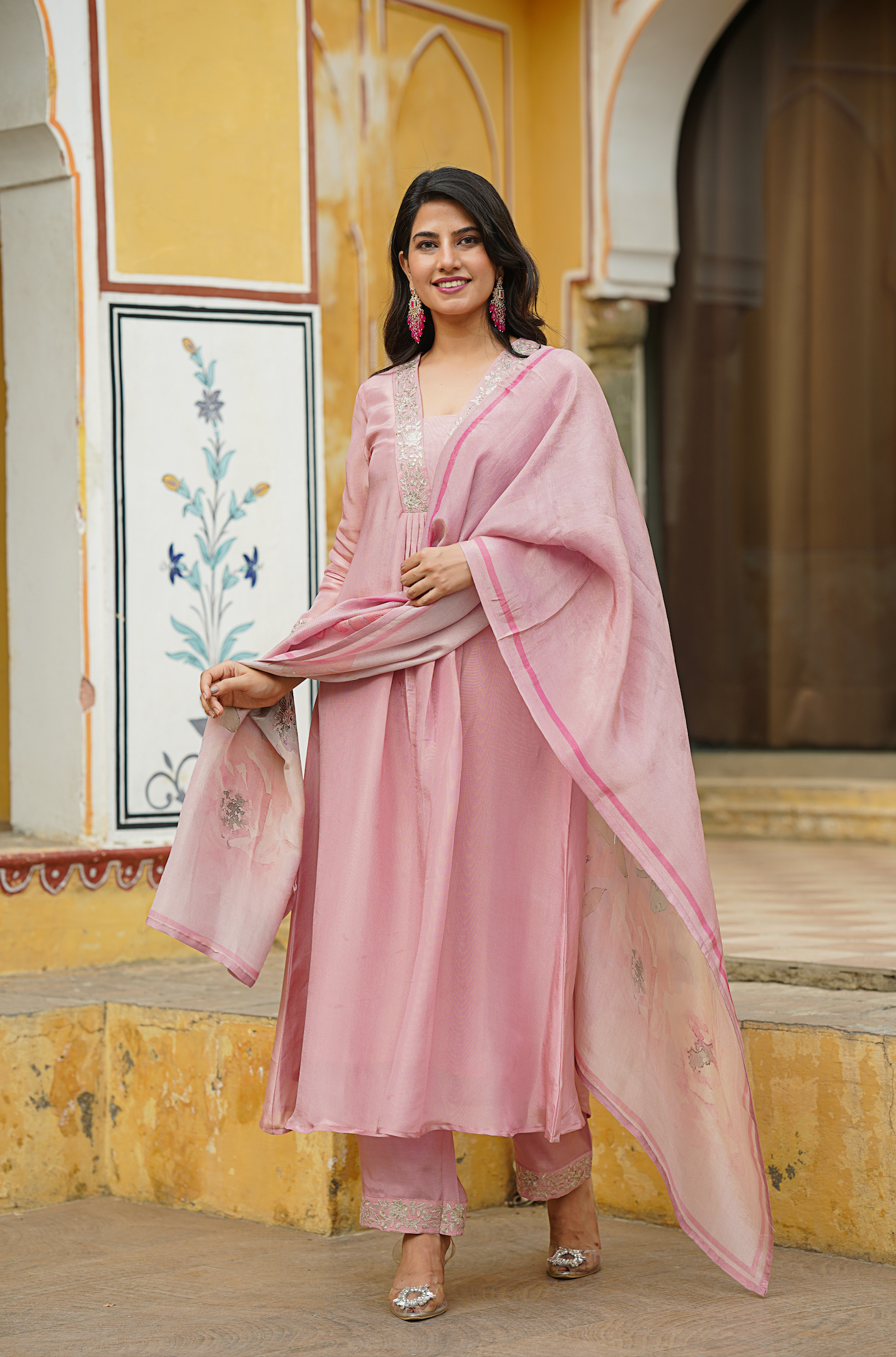 Light Blush Shimmer Suit Set