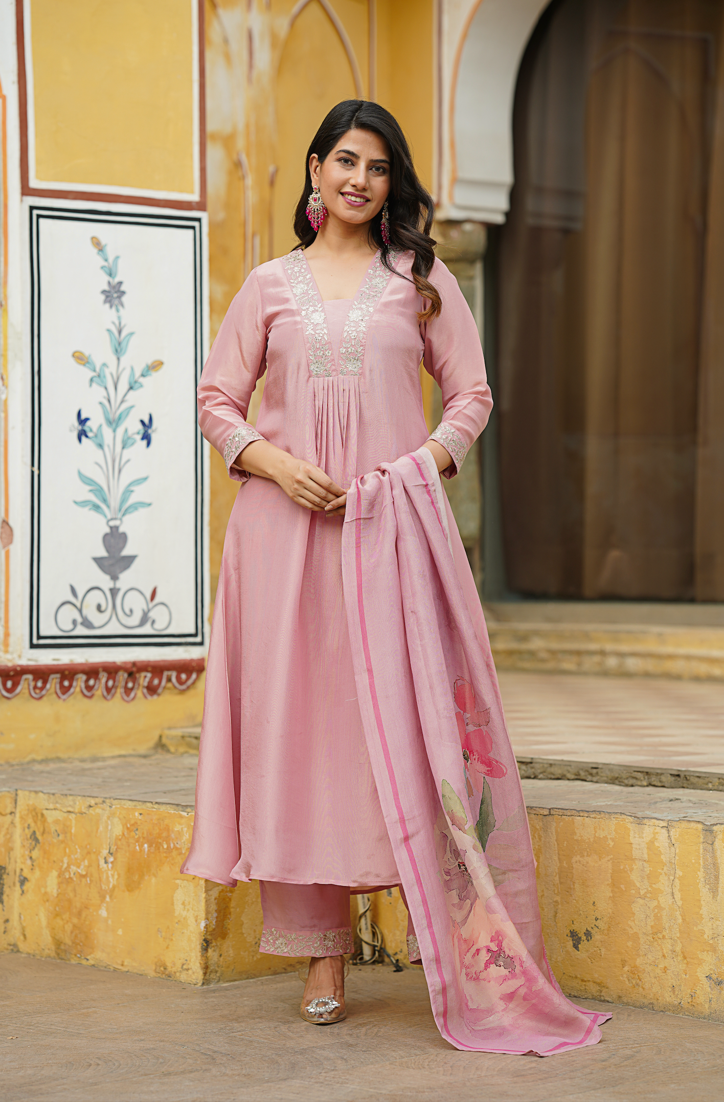 Light Blush Shimmer Suit Set
