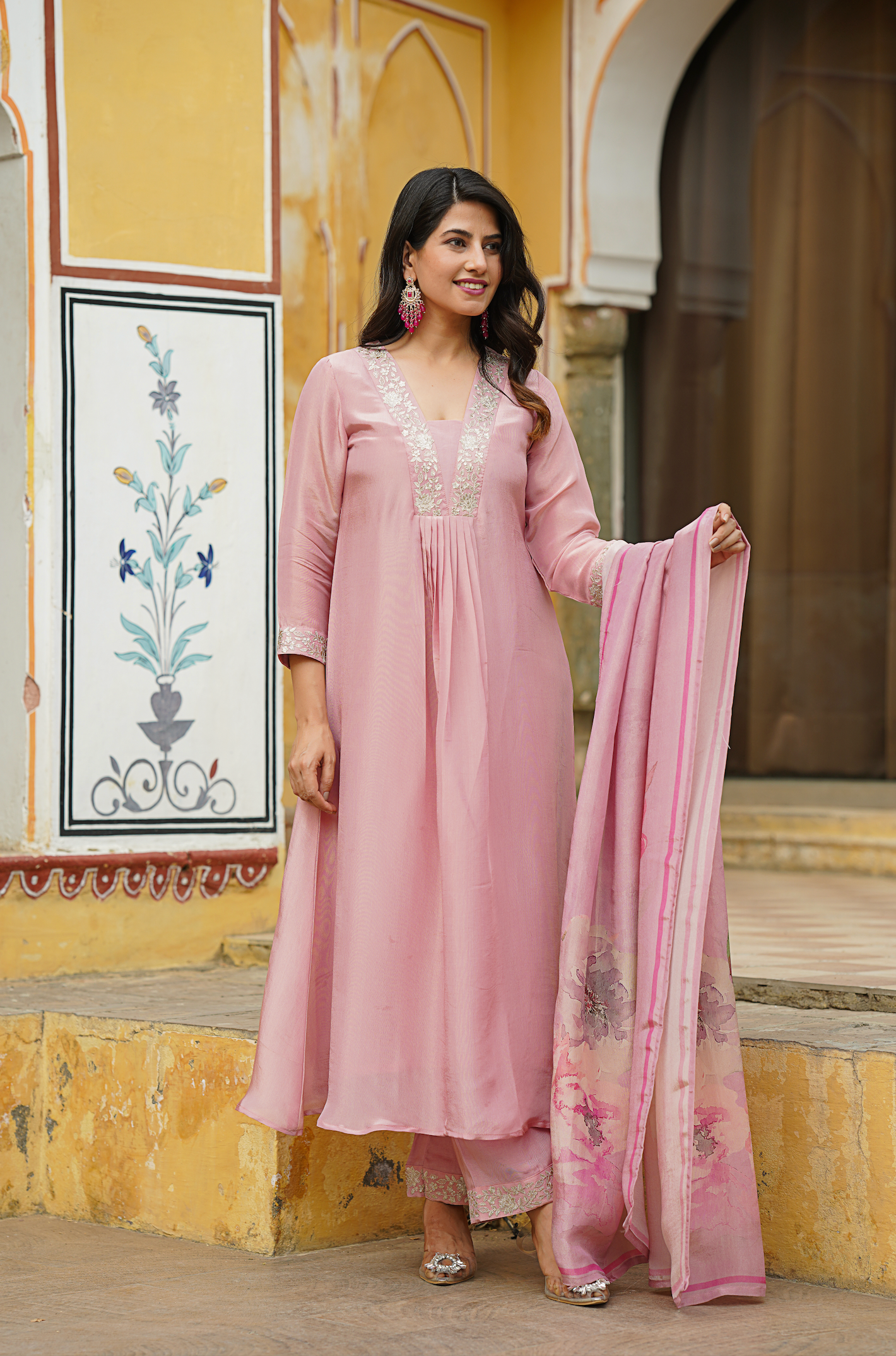 Light Blush Shimmer Suit Set