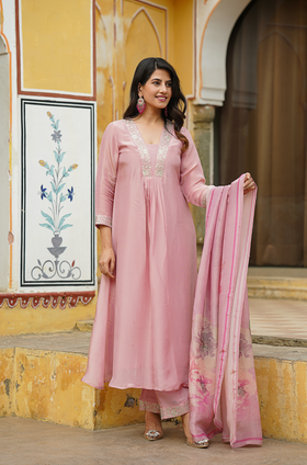 Light Blush Shimmer Suit Set