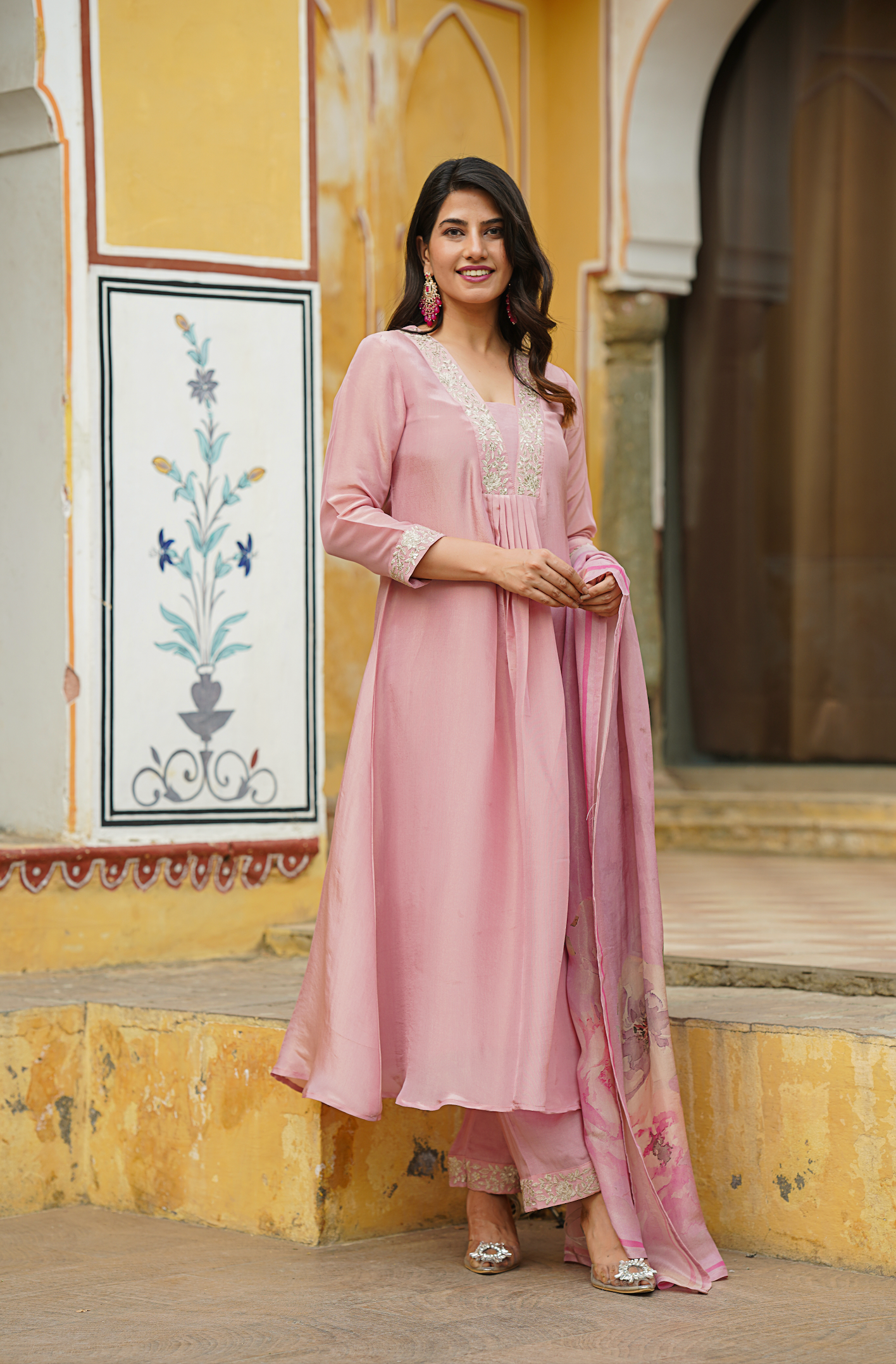 Light Blush Shimmer Suit Set