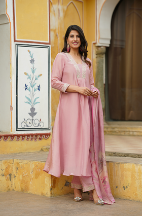 Light Blush Shimmer Suit Set