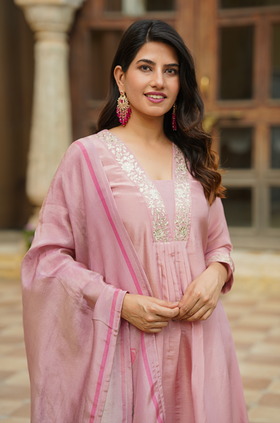 Light Blush Shimmer Suit Set