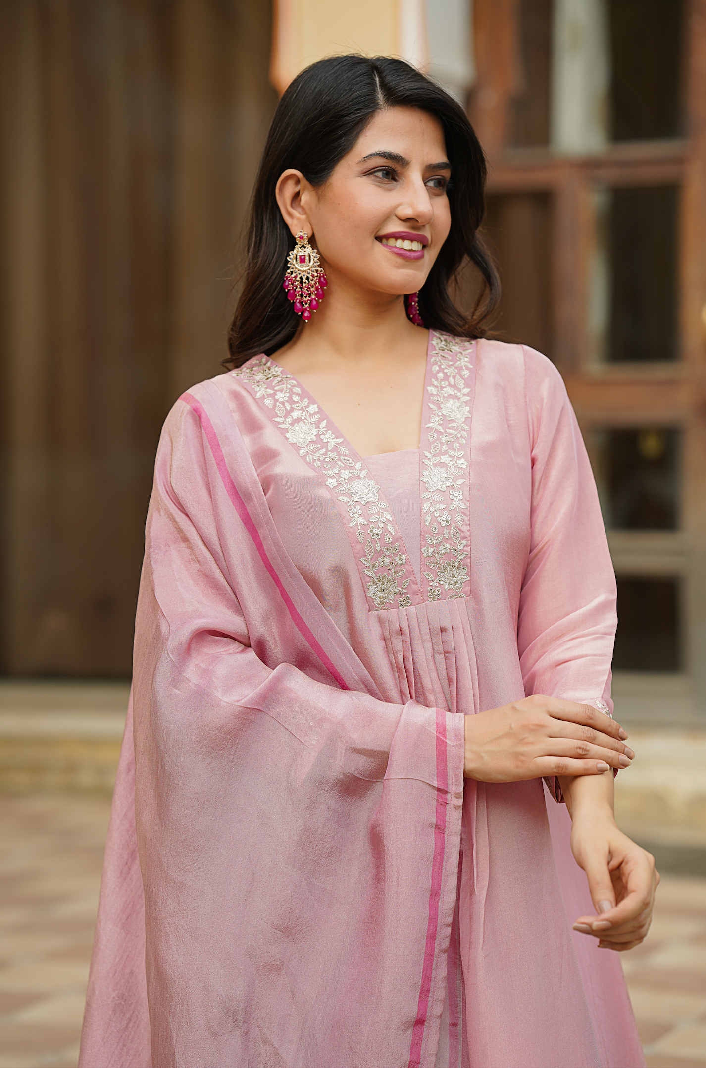 Light Blush Shimmer Suit Set