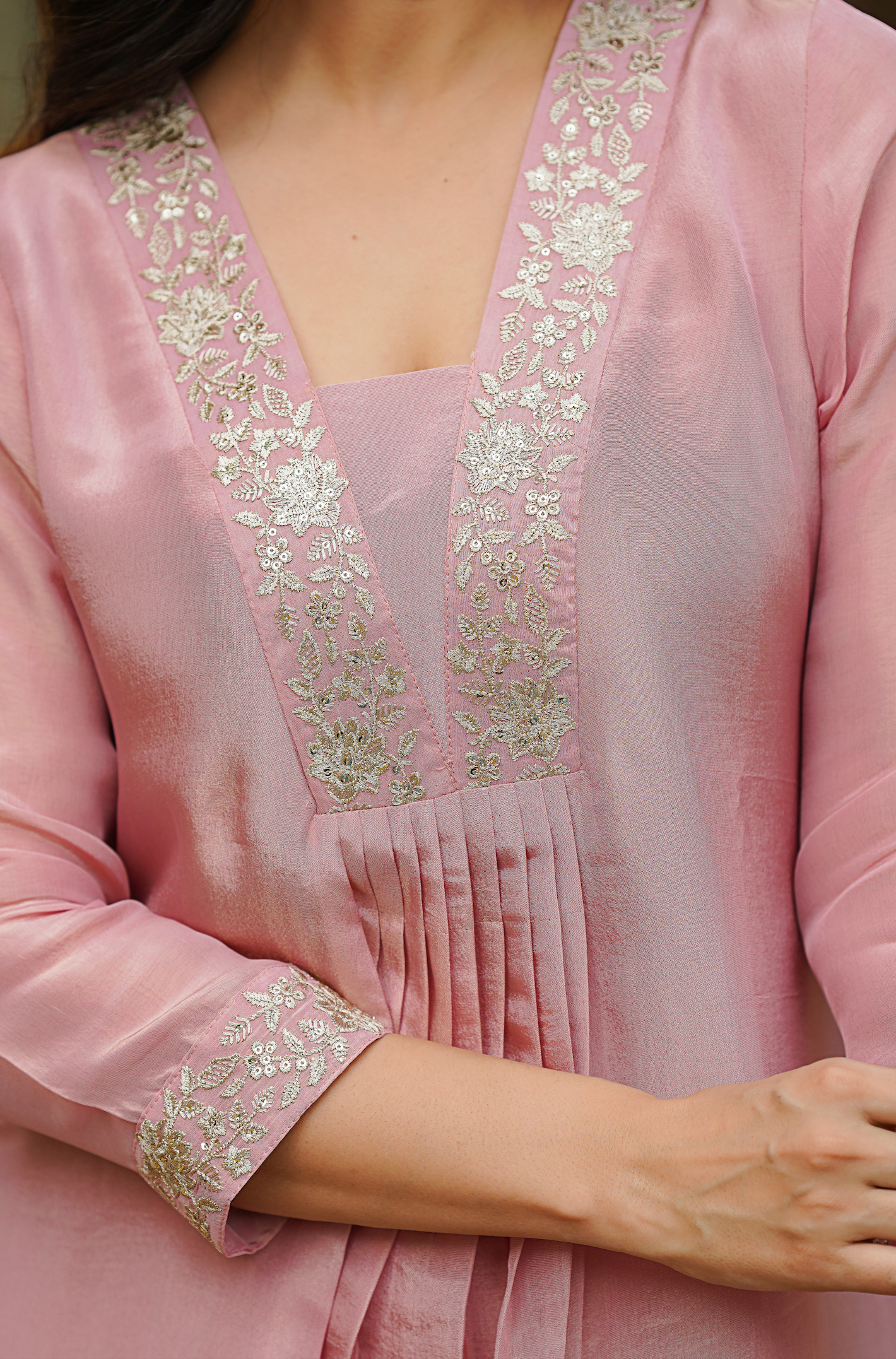 Light Blush Shimmer Suit Set